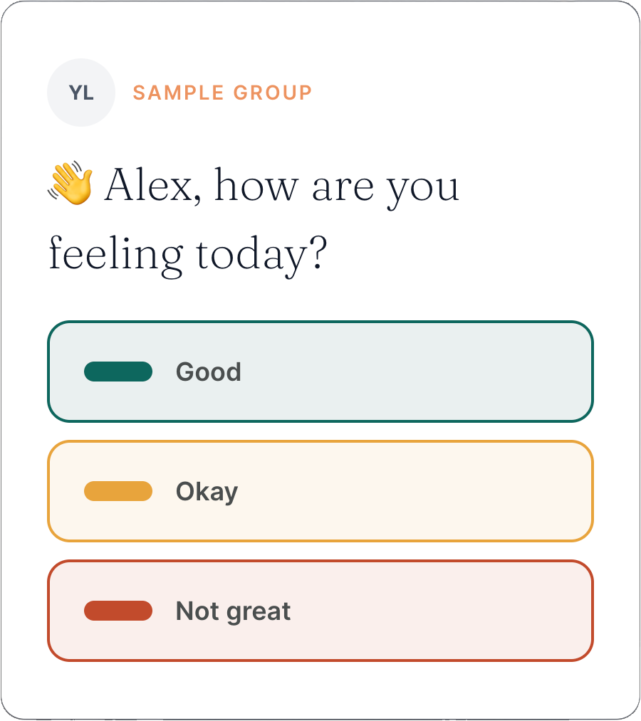 Secondary check-in sample